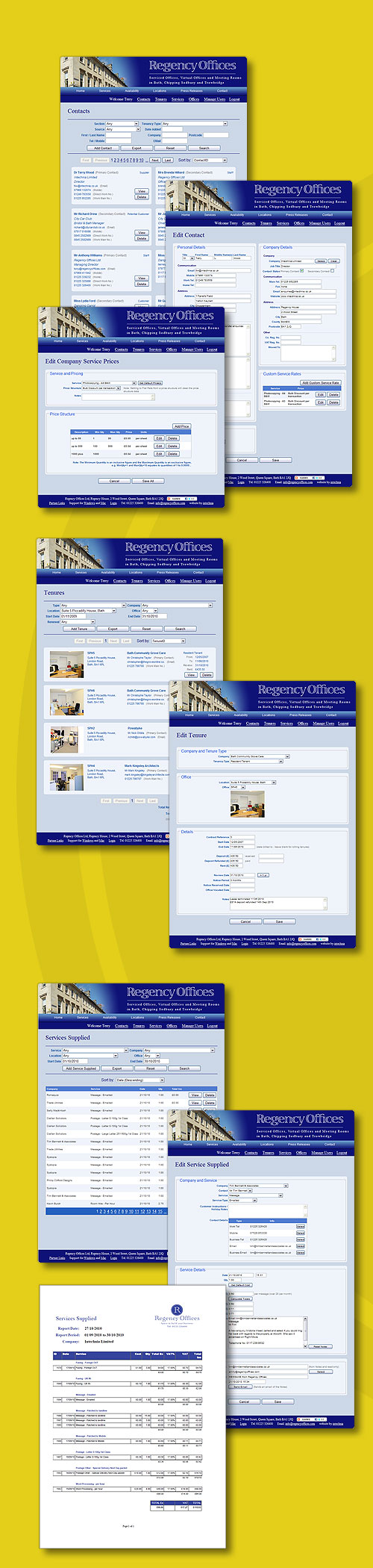 Regency Offices - Office Management System - designed by Intechnia