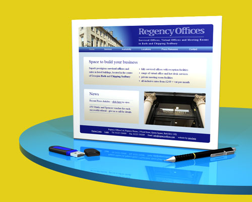 Regency Offices website - designed by Intechnia