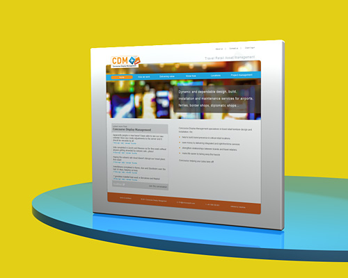 Concourse Display Management website designed by Intechnia