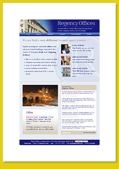 Web Design for Regency Offices Ltd, Bath